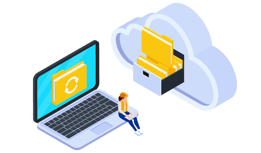 A imagem ilustra um conceito isométrico de um estaleiro de construção