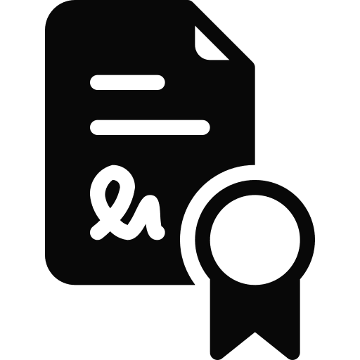 Ícone de relatório assinado