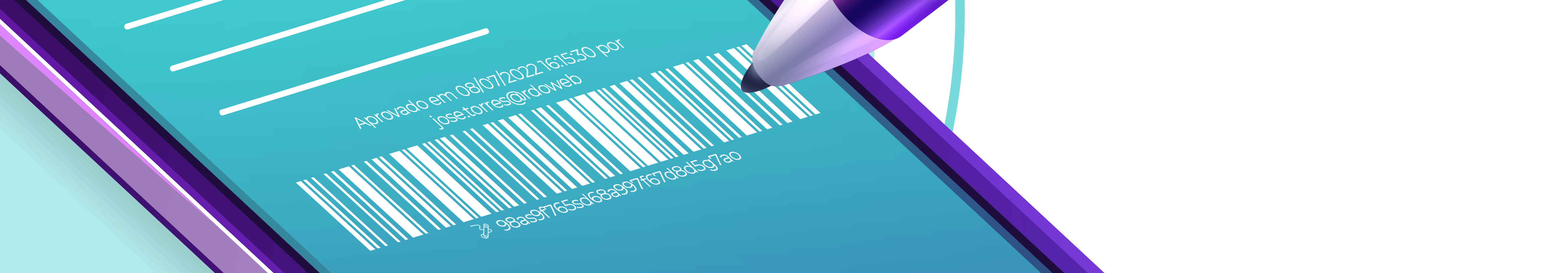 Assinatura digital em código de barras, aplicada em Relatório Diário de Obras.